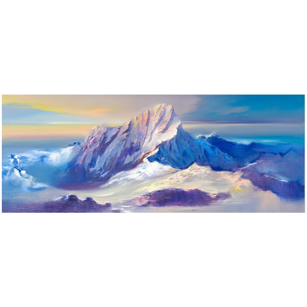 【御畫房】玉山 國家一級畫師手繪油畫60&times;120cm(VF-60), , large