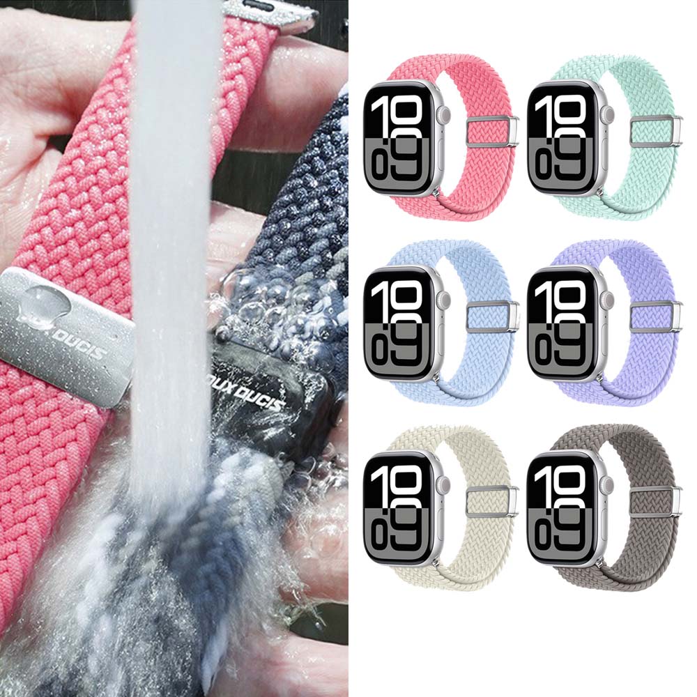 【山水之寶】DUX DUCIS Apple watch 38/40/41/S10 42/S11 42mm錶帶 彈力Ultra編織磁吸扣錶帶, , large