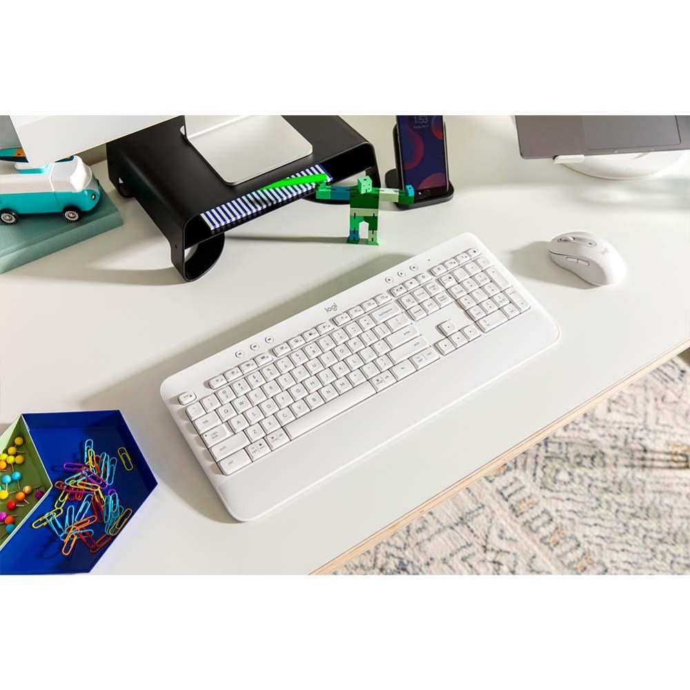 【 Logitech 羅技 】K650 珍珠白 舒適 靜音 防濺灑 無線 鍵盤, , large