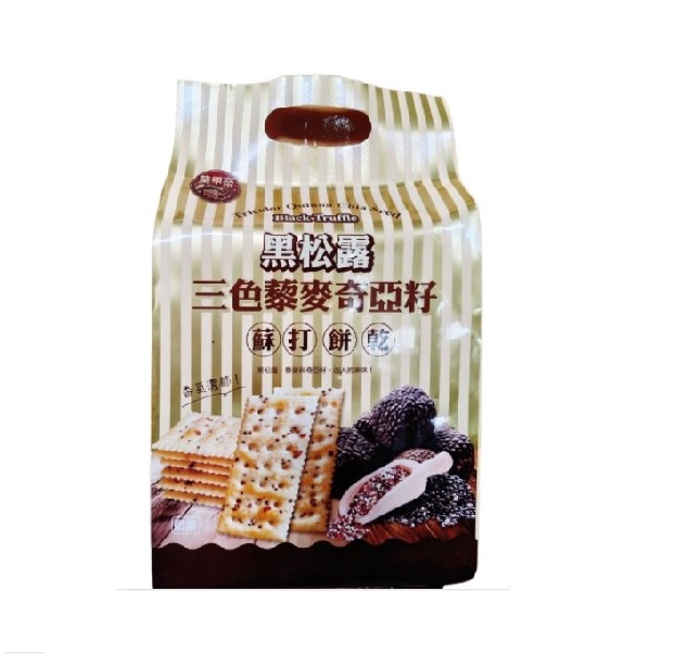 【萬甲地】黑松露三色藜麥奇亞籽蘇打餅乾 280G, , large