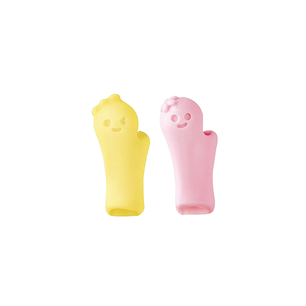 XXX重覆【龍品文創】SONIC SK-6417 麻糬握筆器2入-右手-粉+黃, , large