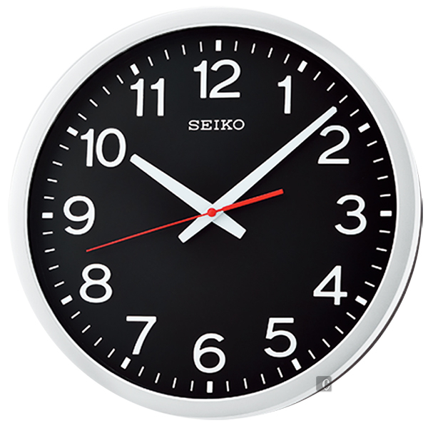 SEIKO 精工 工業風滑動式秒針 靜音掛鐘 時鐘-35cm QXA732S, , large