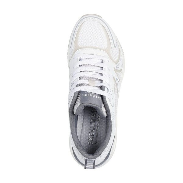 Kixpress-Skechers Uno Ego 女 運動休閒鞋 增高 舒適 穿搭 白 灰 [177474WGY], , large