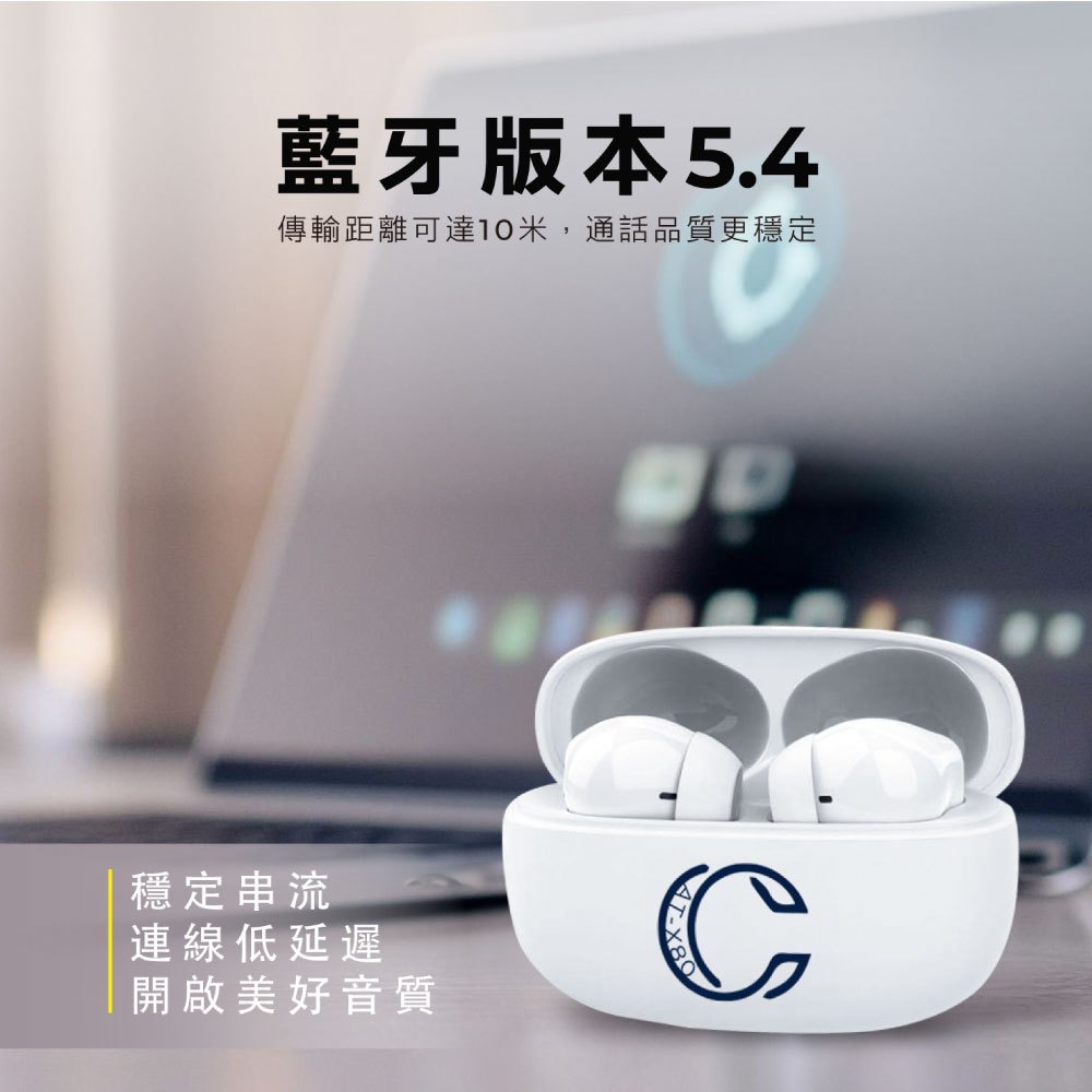 AIWA 愛華 ENC降噪 真無線藍牙耳機 AT-X80C, , large