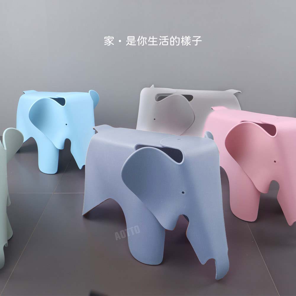 【AOTTO】北歐風大象造型椅/椅凳-綠色(LC-010GN), , large