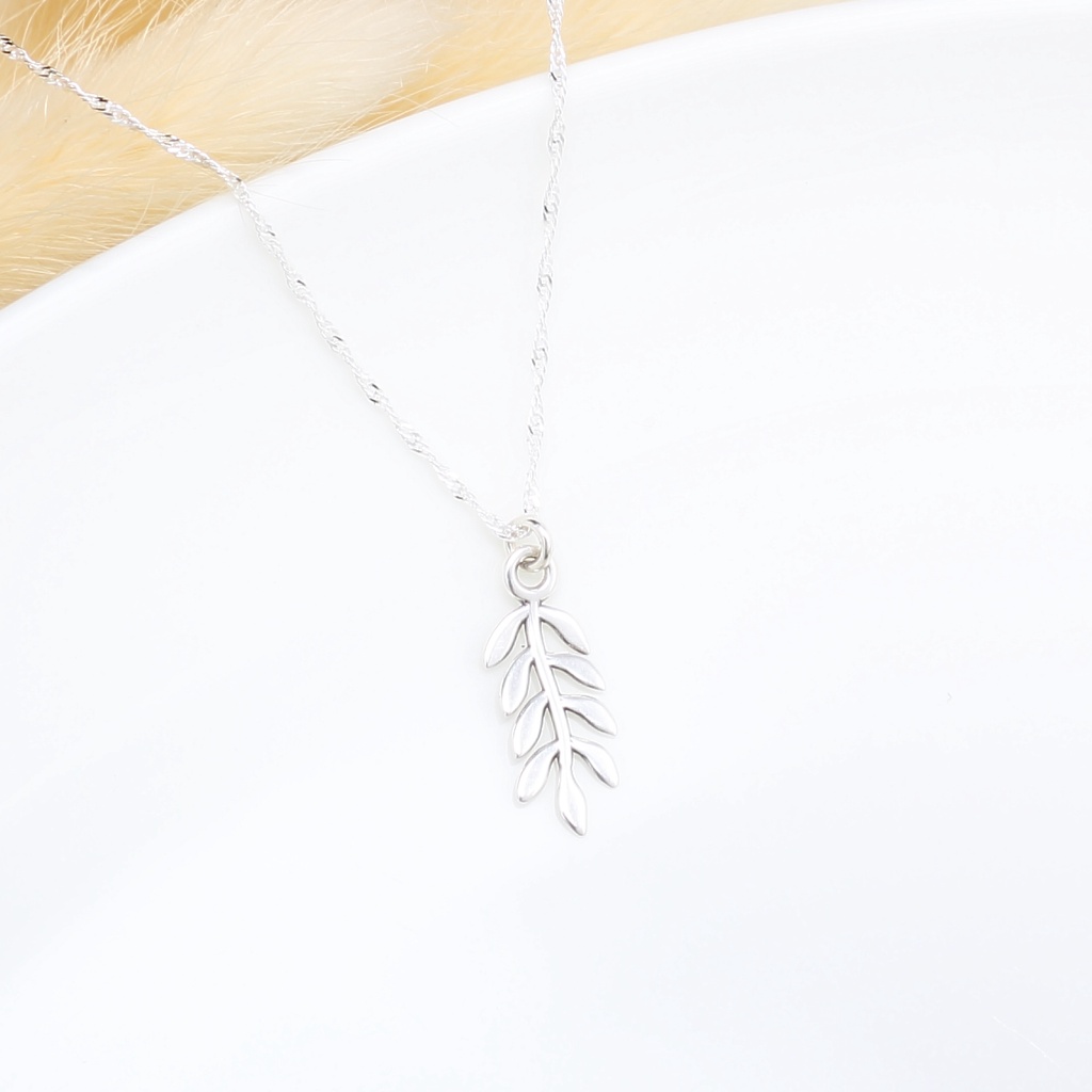 【Angel & Me】Laurel leaf s925 sterling silver necklace Birthday gift, , large