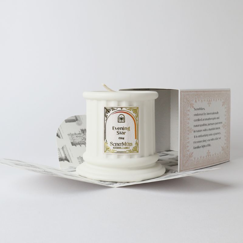 【ScentM&ucirc;es森繆斯】月與星辰 Mucha晚星 精油香氛大豆蠟燭150g (層次東方調), , large