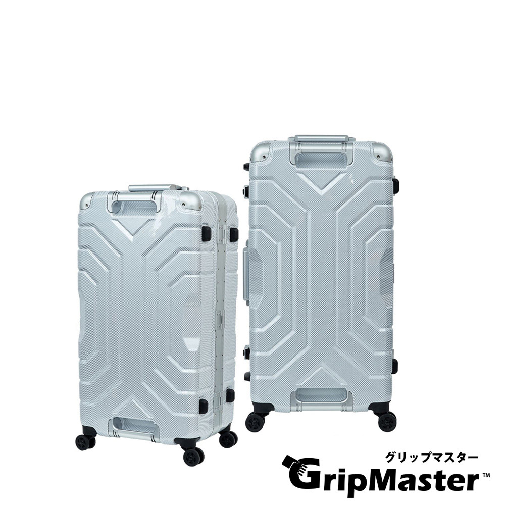 【PANTHEON PLAZA】展示品限量出清 GripMaster 27吋 海王叉戟 雙把手硬殼鋁框方形行李箱 GM-5225-74 白底銀格/銀框, , large