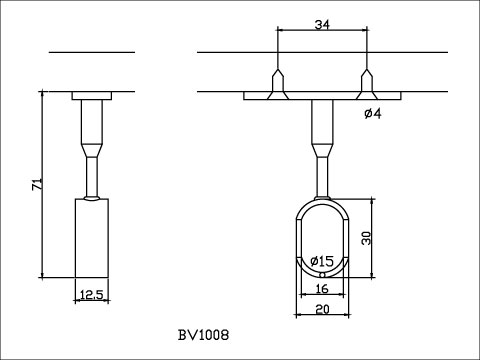 Closet Rod Bracket, , large