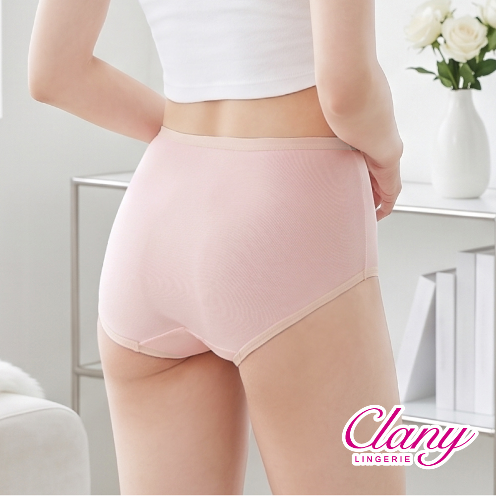 【Clany可蘭霓】台灣製高腰美膚彈力面膜內褲M-XL 包臀舒適 敏感肌推薦 2229-31 粉色, , large