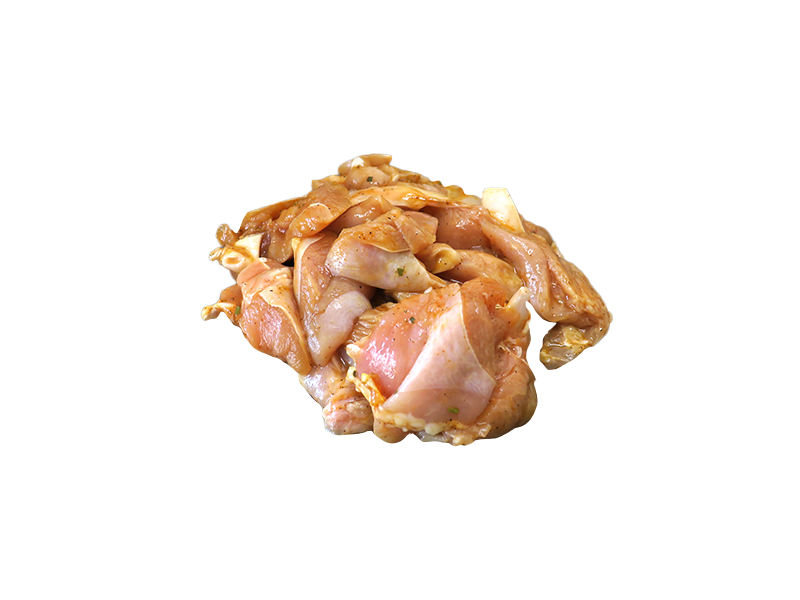 【有心肉舖子】只有-蒜味去皮雞腿丁 150g, , large