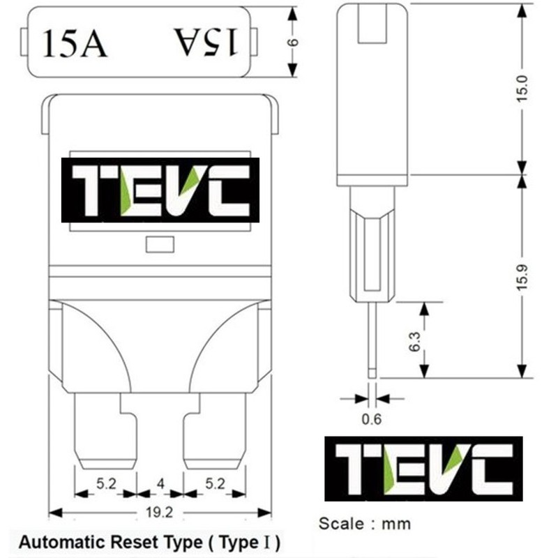 《tevc》G003 自動恢復!!! 汽車機車保險絲 M型保險絲 插式保險絲 音響保險絲 ATP 中號, , large