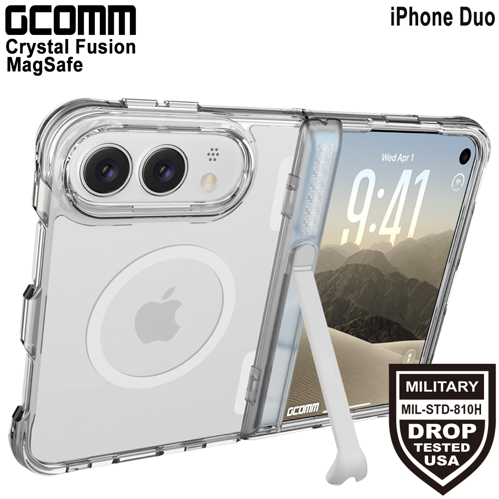 GCOMM iPhone Duo 磁吸晶透金屬支架防摔殼 Crystal Fusion MagSafe 兼容, , large