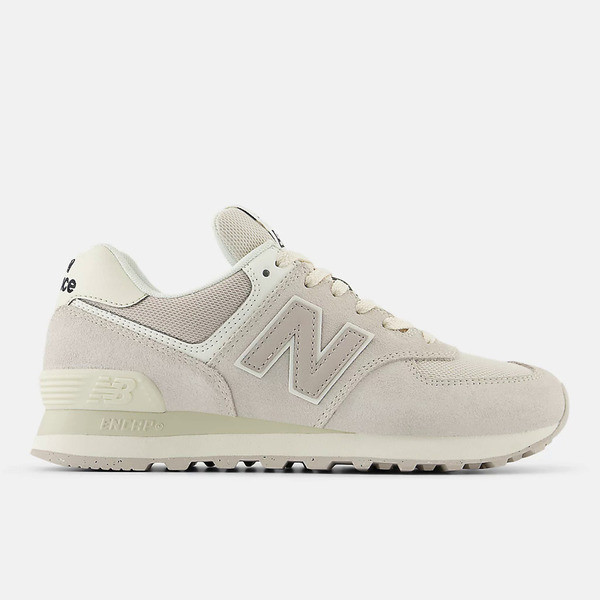 Kixpress-New Balance 女 休閒鞋 運動 經典 復古 B楦 NB 574 緩震 麂皮 灰白 [WL574DQ2], , large