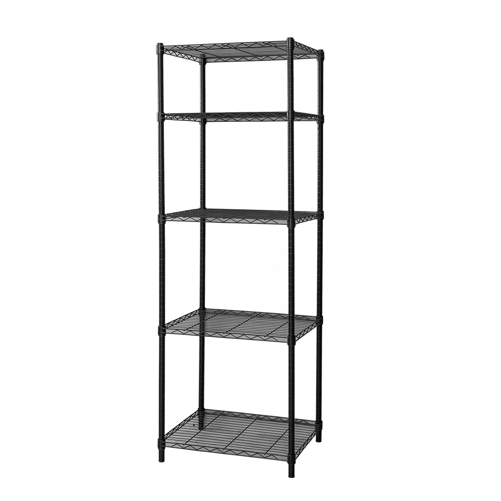 【Y HOUSE】60x45x210cm Lightweight Five-Layer Iron Rack Iron Rack - Painted Black, , large