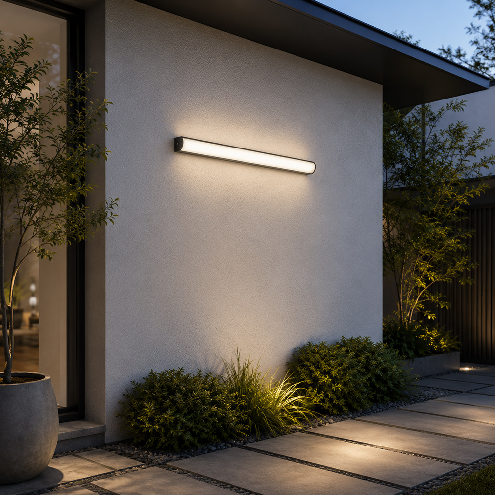 【H&R安室家】90CM 暮光之線 LED戶外壁燈 玄關燈 庭園燈 兩色任選HR23053, , large