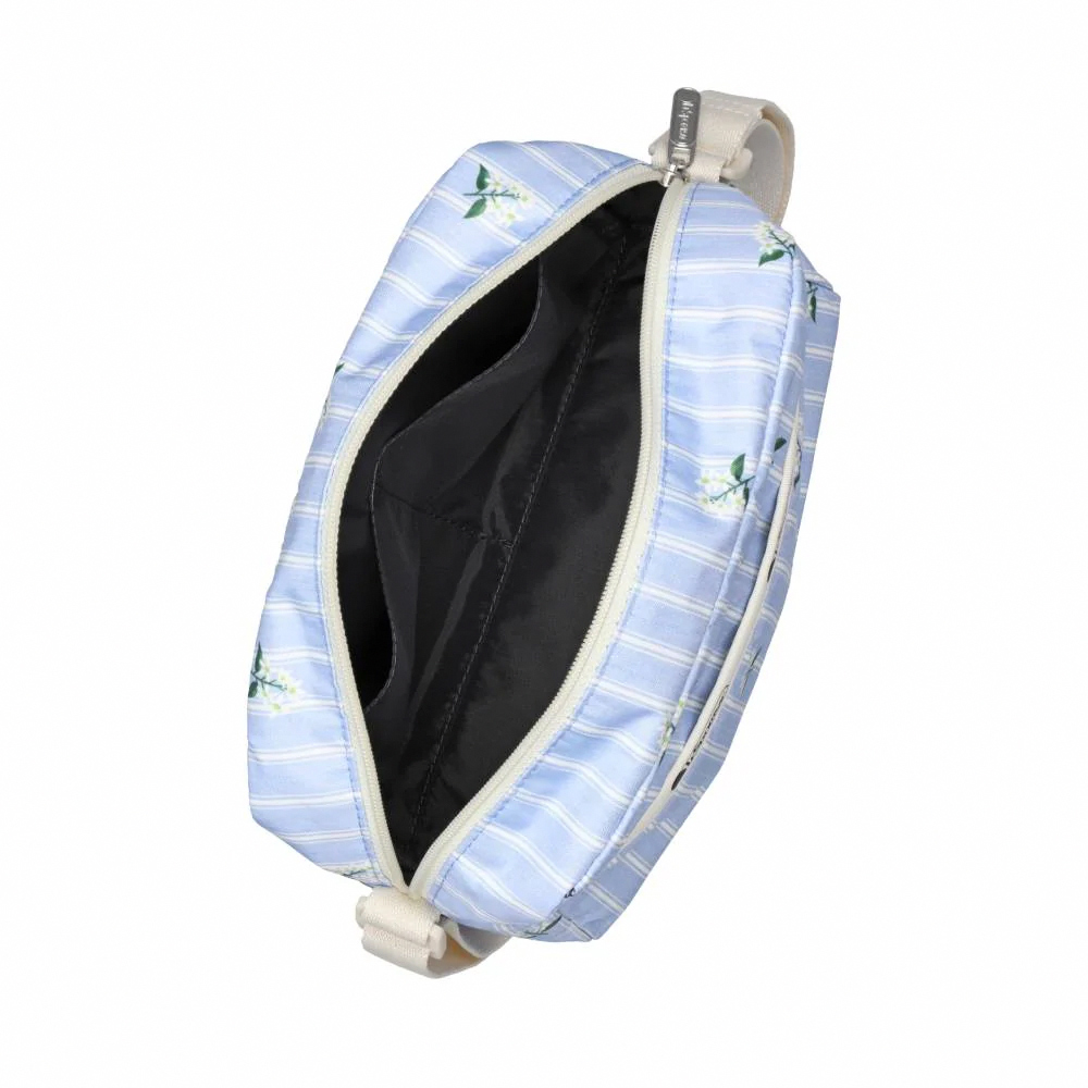 Lesportsac Daniella Crossbody 拉鍊斜背包 側背包 通勤隨身包 送禮 禮物 推薦 女包(茉莉花條紋), , large