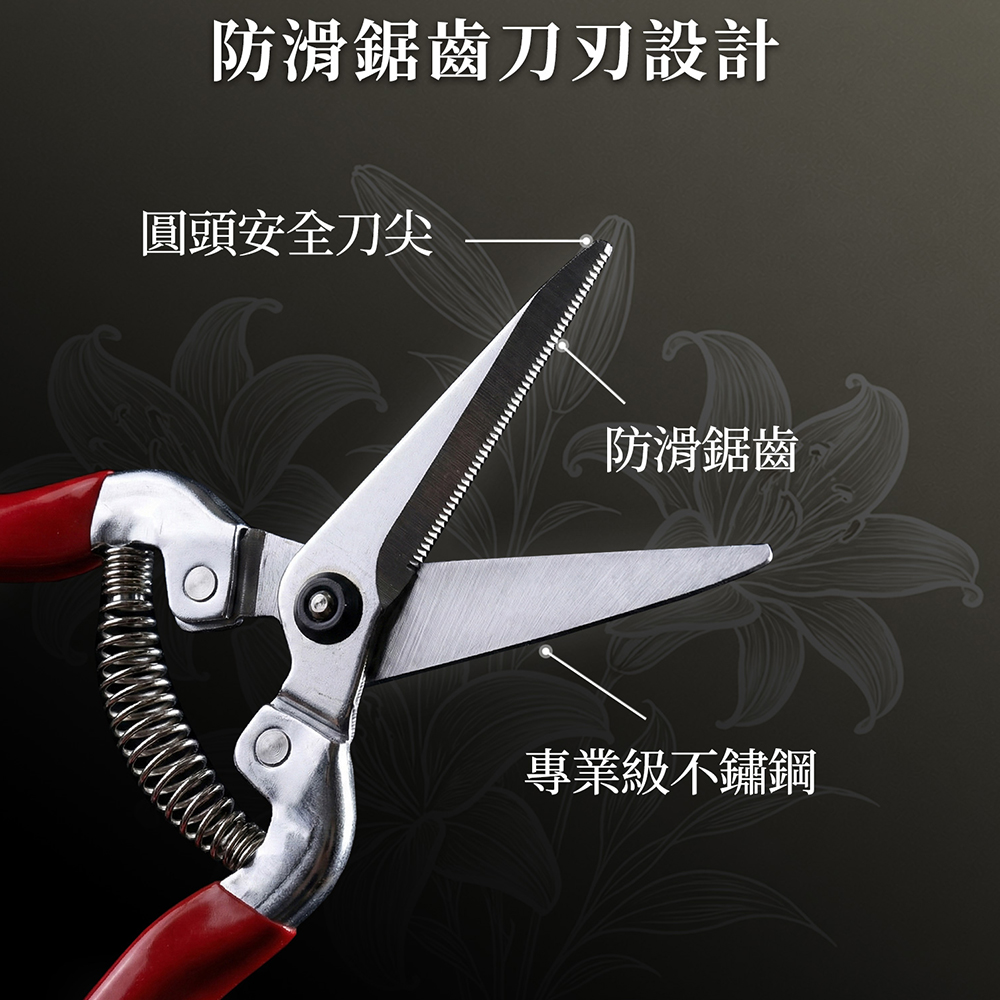 Gardeness HC-706S 直刃芽切剪 園藝剪 花藝剪 不鏽鋼刀刃 一組2入, , large