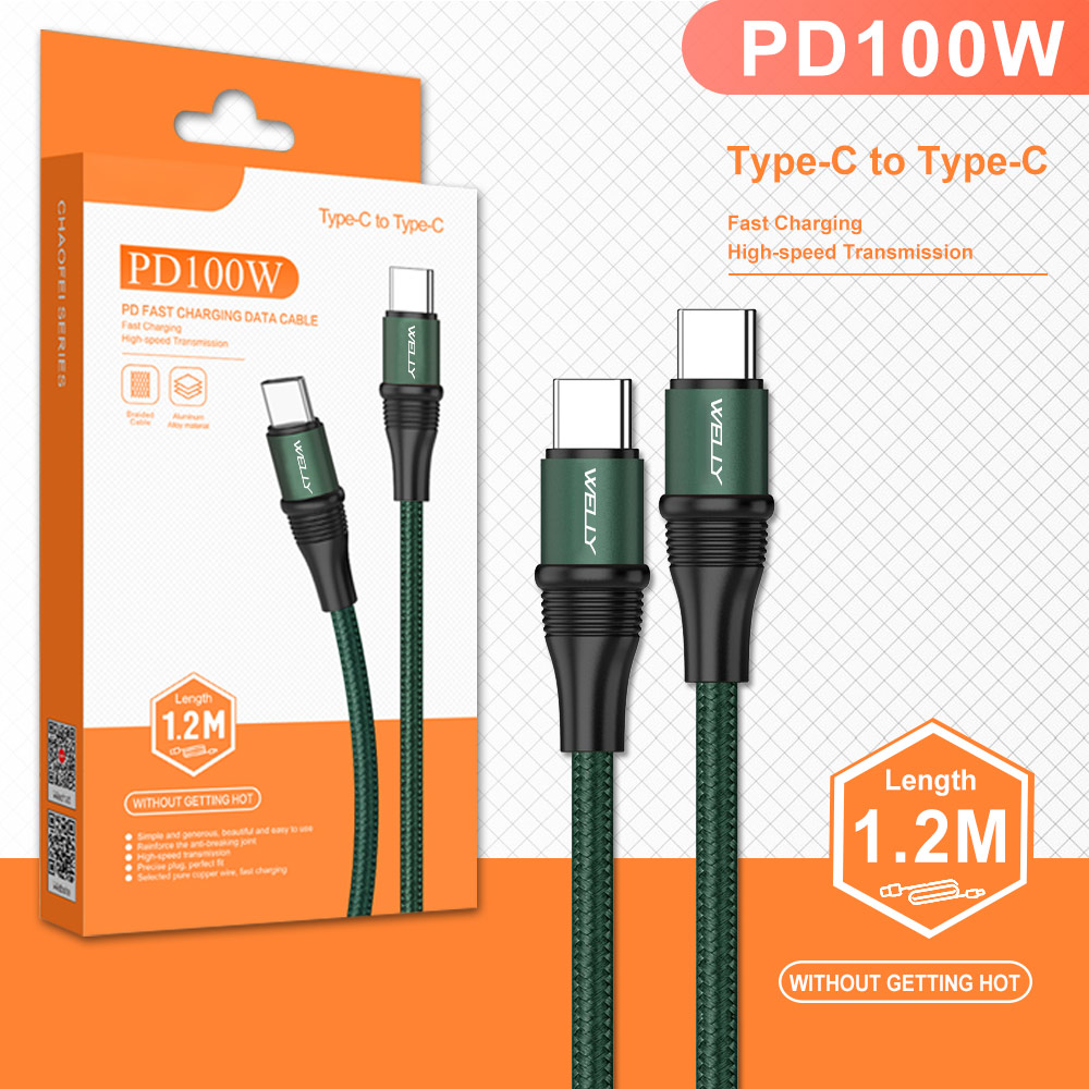 強韌耐拉 PD100W快充 Type-C to Type-C 抗彎折鋁合金傳輸充電線(1.2M), , large