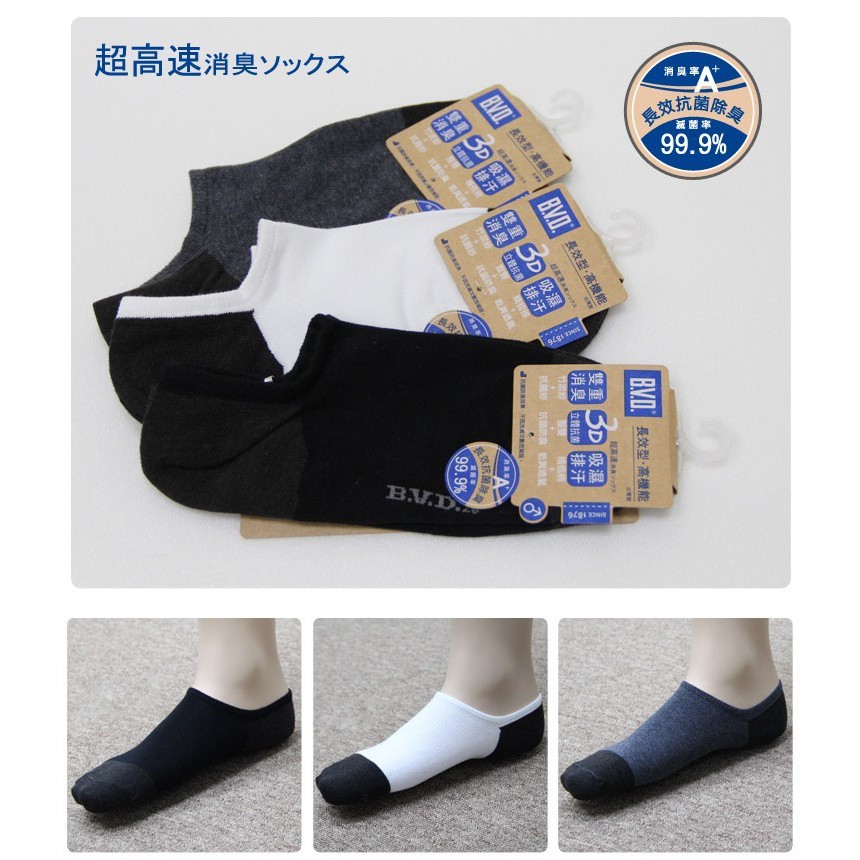 【BVD】雙效抗菌除臭低口男襪<灰>B396 男襪 襪子, , large