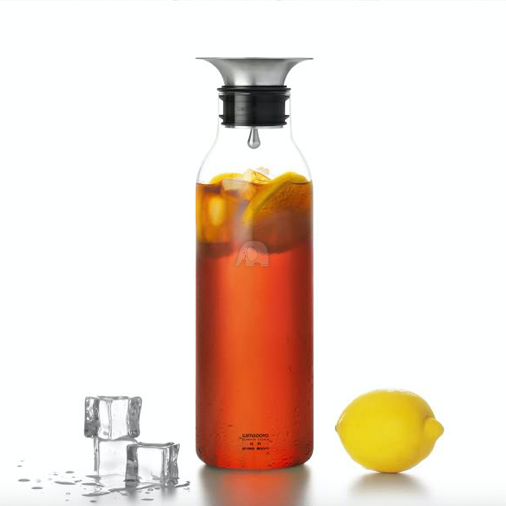 [LINOX]360度重力控水高硼硅玻璃冷水壺900ML(玻璃壺/玻璃瓶/水瓶/冷水瓶/冷水壺/飲料壺/咖啡壺), , large