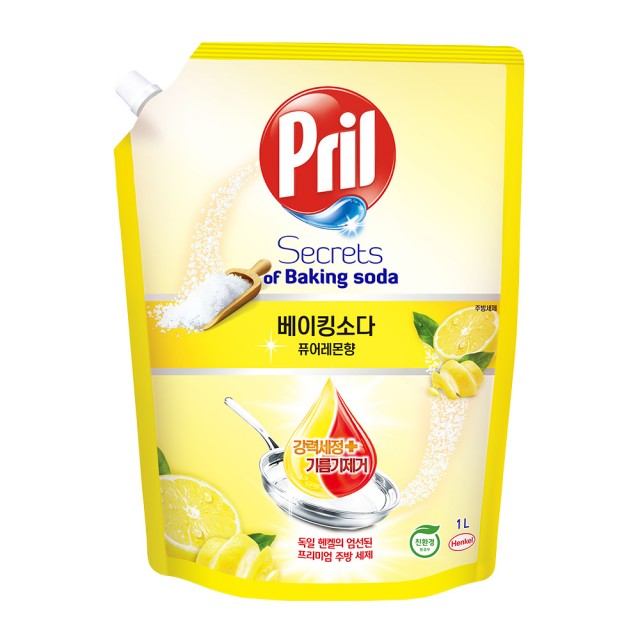 Pril 淨麗小蘇打高效洗碗精補充包檸檬, , large