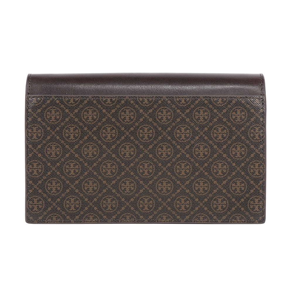 TORY BURCH T Monogram 標誌帆布信封式斜背包/WOC(深棕色), , large