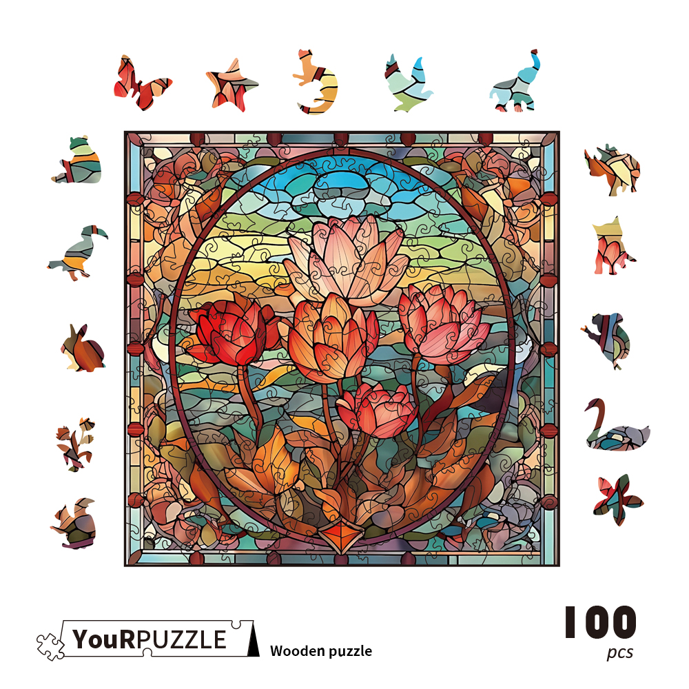  [Brick Republic]YouRPUZZLE Lakeside Rhythm &ndash; Irregular Wooden Puzzle (AI Illustration, Certified), , large
