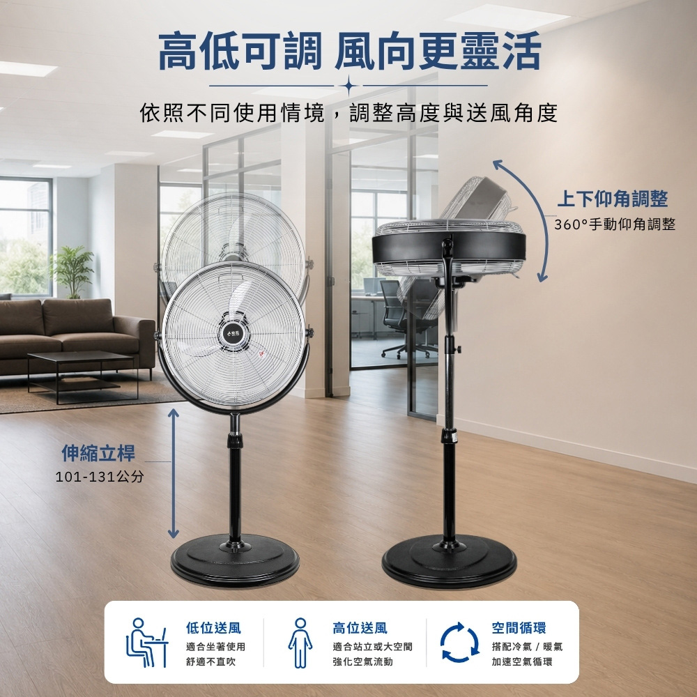 勳風 20吋DC循環立扇 HFB-S0830, , large