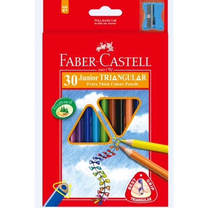 Faber-Castell輝柏 大三角彩色鉛筆-30色(16-116538-30), , large