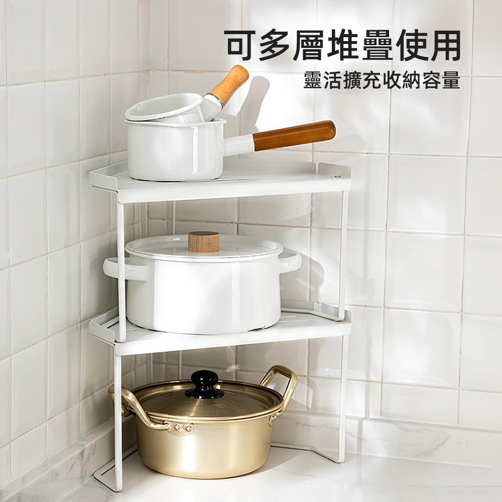 【上手家居】廚房三角置物架(廚房收納架/浴室架/牆角置物架/浴室角落置物架/角落收納架), , large