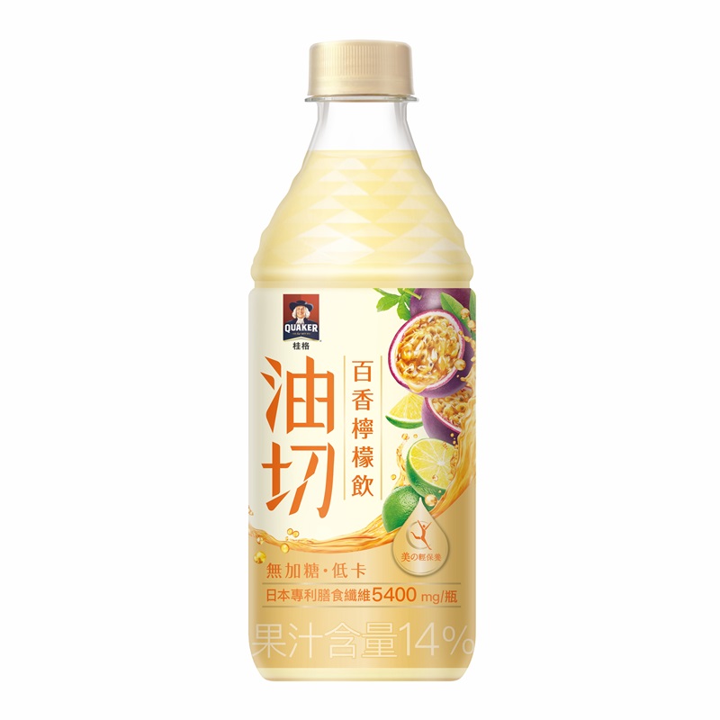 桂格油切百香檸檬飲 450ml, , large