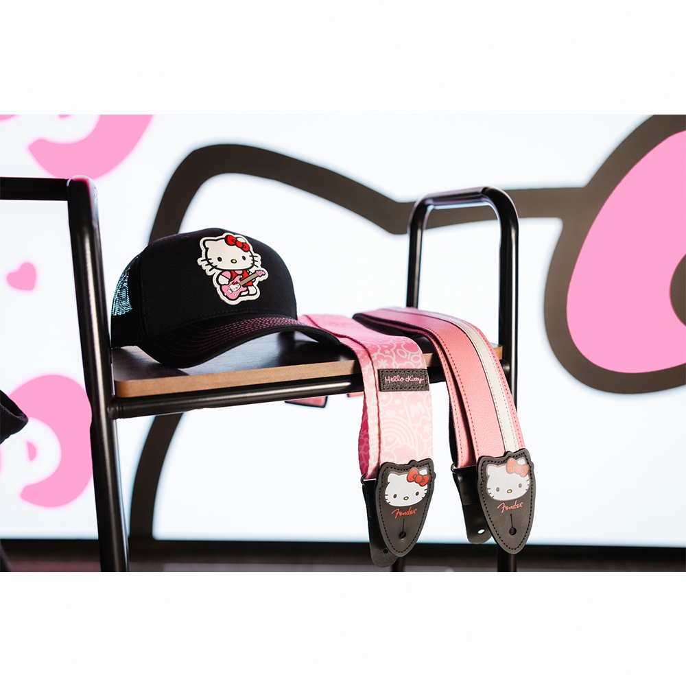 【預購】Fender x Hello Kitty Black Logo Hat 聯名款網眼帽【敦煌樂器】, , large