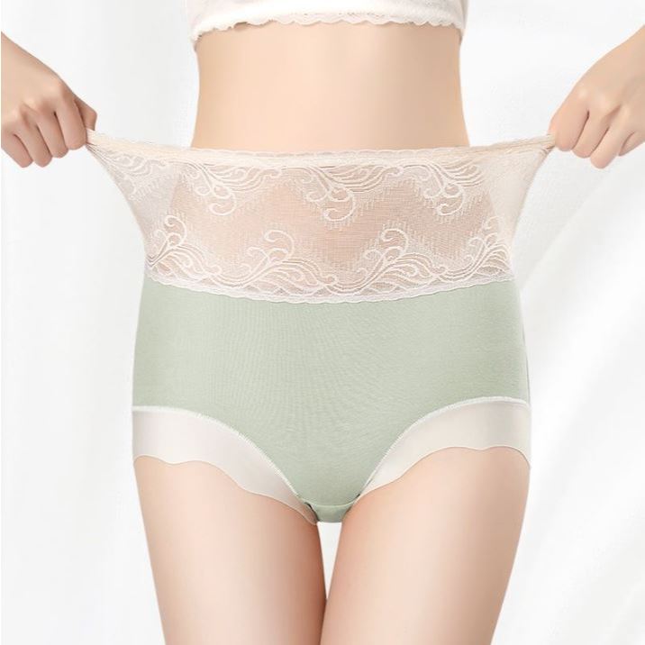 【莎蘿SARO】高腰蕾絲質感石墨烯內褲6件組 M, , large