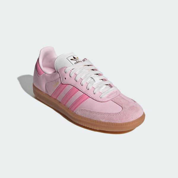Kixpress-Adidas Samba Og W 女 運動休閒鞋 德訓鞋 復古 膠底 舒適 粉紅 [JS4091], , large