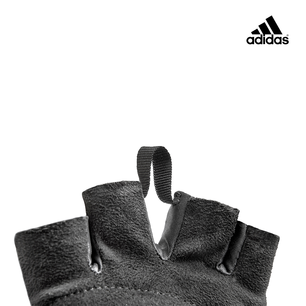 adidas 愛迪達 可調式透氣短指訓練手套 (白/粉/藍), , large