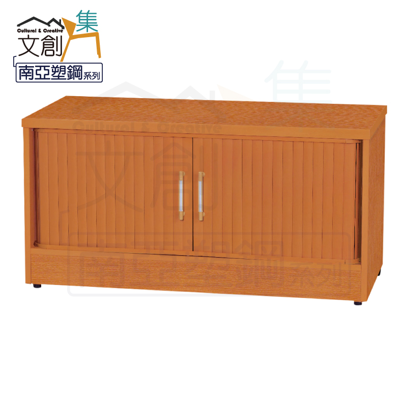 【文創集】比莉 環保3尺南亞塑鋼捲簾推門座鞋櫃(客約商品), , large