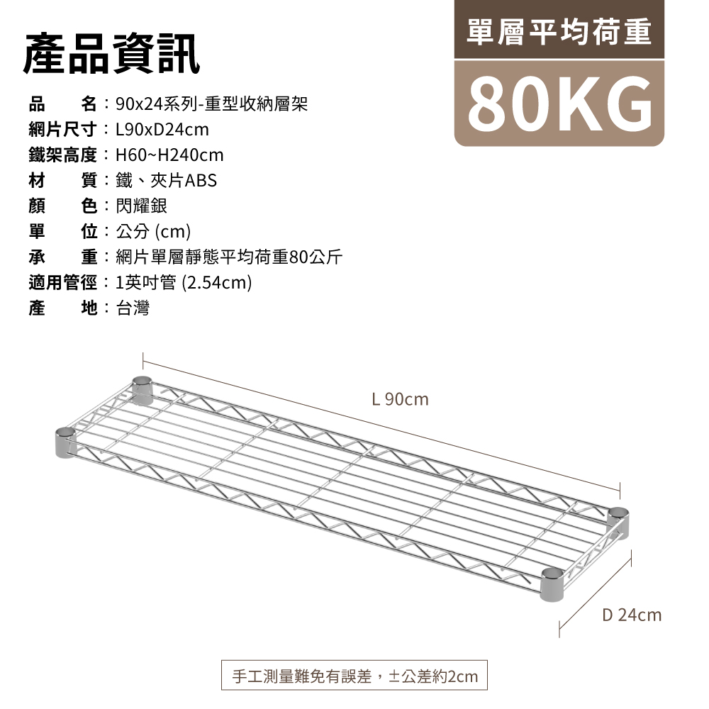 【KIWISH】90X24系列層架 二/三/四/五/六/七層 收納架 置物架 鐵力士架 波浪架 收納櫃 架子 鐵架 層架, , large