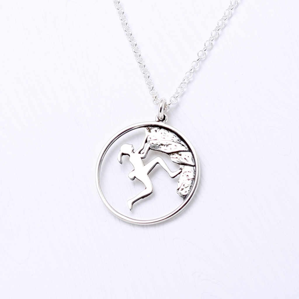 【Angel & Me】Rock Mountain Climbing s925 sterling silver necklace birthday gift, , large