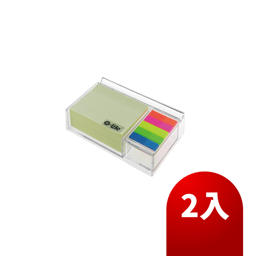 【O-Life】Colorful sticky note pad set - 2 pieces transparent, , large