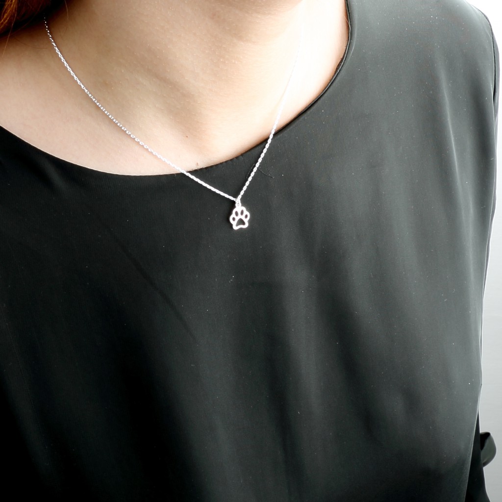 【Angel & Me】Cat Paw s925 sterling silver necklace Birthday gift, , large