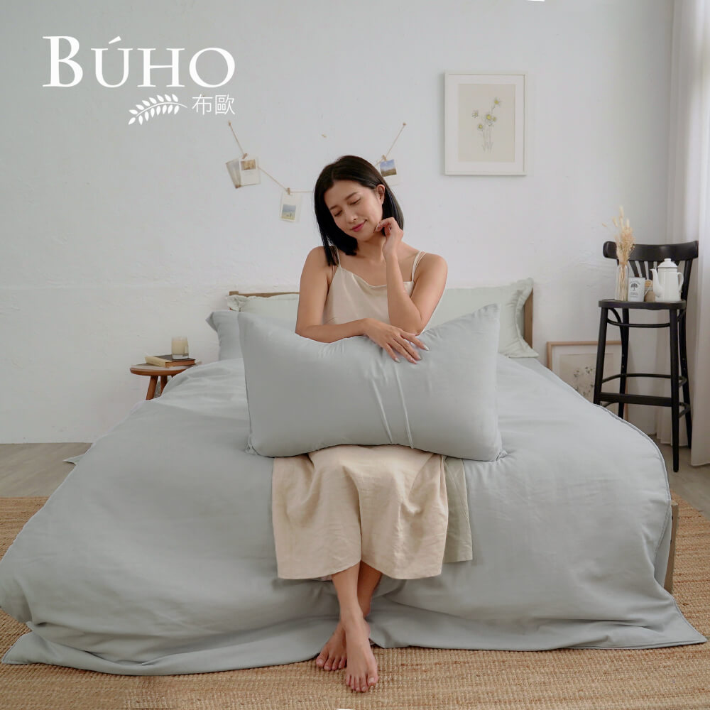 BUHO 台灣製LYOCELL萊賽爾素色5尺雙人床包(不含枕套被套) 多款任選, , large