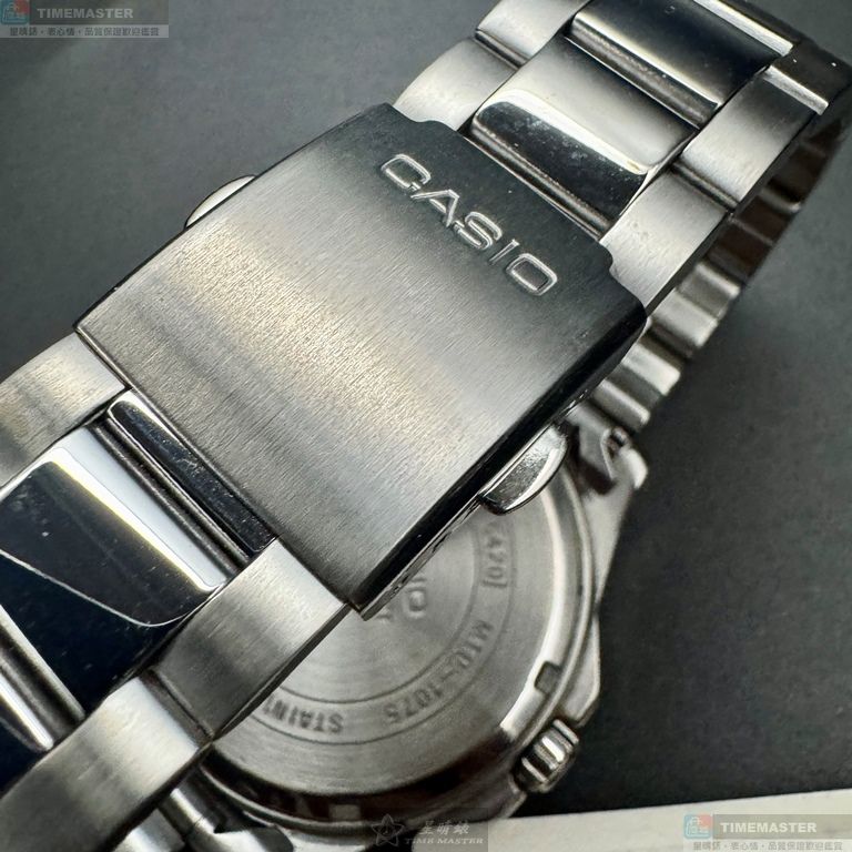 [星晴錶業]CASIO手錶,44mm,CA56831銀色錶面銀錶殼銀色精鋼錶帶款, , large