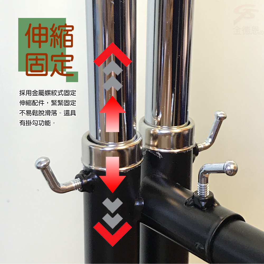 GS MALL 台灣製造 蝴蝶雙桿曬衣架 附滾輪 曬衣架 雙桿架100-166cm 棉被架 收納架 衣櫥架 晾曬架, , large