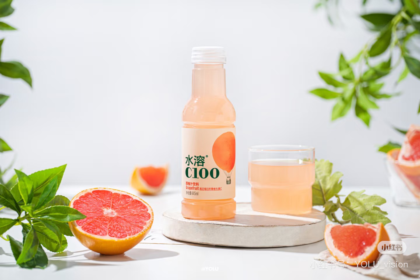 農夫山泉水溶C100---檸檬味 西柚(葡萄柚)味 血橙味 青皮桔味  445ml*15瓶 整箱, , large