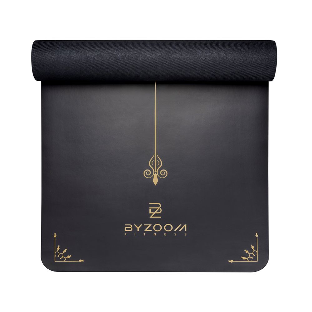 PU Natural Rubber Yoga Mat 5mm (black), , large