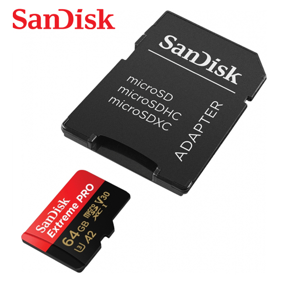 【SanDisk】 Extreme PRO 64G UHS-I U3 A2 V30 microSDXC 記憶卡, , large