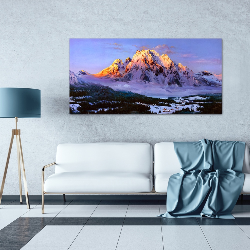 【御畫房】紫氣東來 國家一級畫師手繪油畫60&times;120cm(VF-138), , large