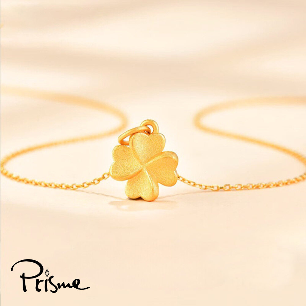 【Prisme Gold】黃金項鍊 幸運草 鍊墜項鍊 (金重：約0.08錢&plusmn;0.03), , large