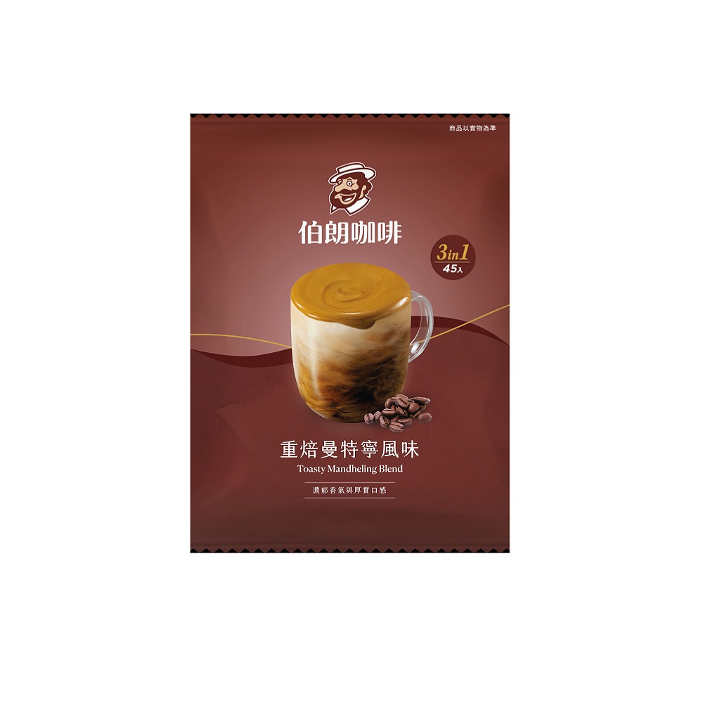 伯朗咖啡-重焙曼特寧風味三合一 15g x45, , large